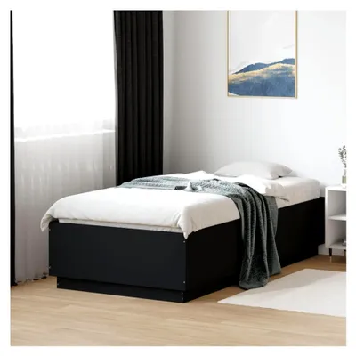 Produktbild von Bettgestell ohne Matratze schwarz 90x190 cm Einzelbett