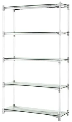 Zdjęcie produktu dla Casa Padrino szafka do salonu / szafka z półkami srebrna 117 x 41 x wys. 200 cm - Luksusowe meble