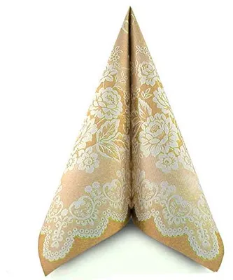 Airlaid-Serviette, beige, 40 x 40 cm, 1/4 Falz