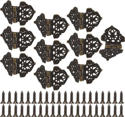 Image de Mat?riaux de bricolage, charnières, bo?te cadeau, estampage du cuivre, charnière, alliage de zinc, mini-charnières, charnières de meubles d?coratifs, charnières de coffres, design de gravure, charnières de bo?te,