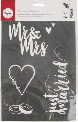Produktbild von Hochzeitsschablone 29,7 x 21 cm und ein Spatel