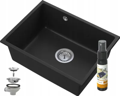 Produktbild von Manado Schwarzes Unterbaubecken Chrom 60