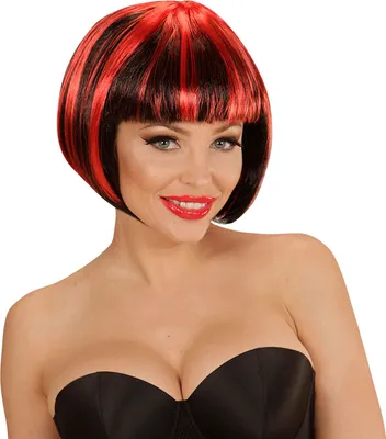 Produktbild von Bella Bob Perücke schwarz-rot