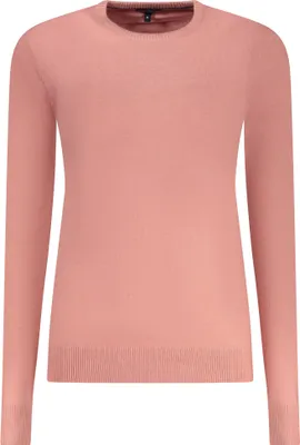 Produktbild von Rosa Damenpullover mit Rundhals und Logo - Norwegen 1963 Design