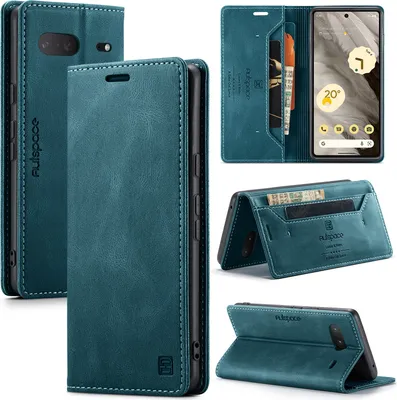 Immagine prodotto di Google Pixel 7 Custodia, Retro Custodia in Finto cuoio, Stand e Custodia protettiva per Google Pixel 7 blu