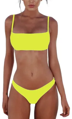 Productafbeelding van meioro Bikini sets voor dames, push-up tanga met lage taille, badpak