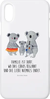Produktbild von Mr. & Mrs. Panda Iphone 10 Handyhülle Koala Familie - Weiß - Geschenk, Handy Case, Koalas, Mama, X, Cover, Kinder, Muttertag