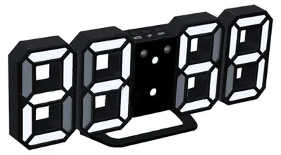 3D-LED-Wekker, digital, 3 Helligkeitsstufen, Nachtlicht, Schlummerfunktion