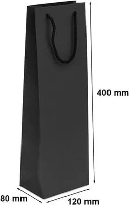 Produktbild von Papiertüten für Wein 120x80x400 Schwarz