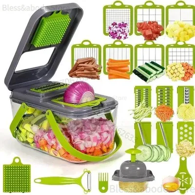 Immagine prodotto di Tritaverdure multifunzione con affettatrice per la cucina