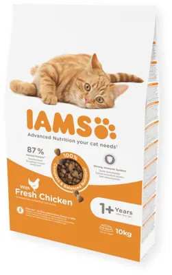 Produktbild von IAMS Trockenfutter mit Huhn für Katzen im Alter von 1-6 Jahren, 10 kg