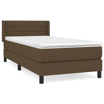 Produktbild von vidaXL Boxspringbett mit Matratze Dunkelbraun 90x200 cm Stoff