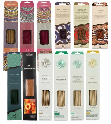 Obrázek produktu pro Přírodní vonné tyčinky a kužely, mix 12 vůní, 440 ks