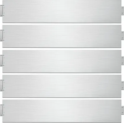 Produktbild von Jiubiaz Rasenkante Beeteinfassungen Wegbegrenzung Metall Einfassung Beetumrandung Verzinkt Palisade 100x18cm 5m
