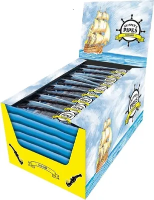 Produktbild von Skipper's Pipes Seasalt 60x17g - Lakritzpfeifen