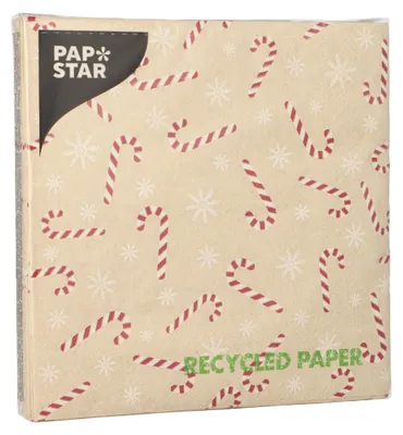 Zdjęcie produktu dla PAPSTAR 89361 PAPSTAR Servietten Candy Canes 20 St.