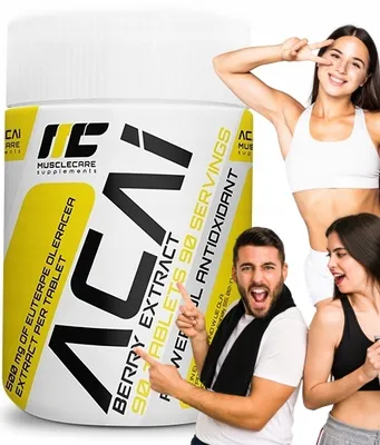 Produktbild von JAGODY ACAI Extrakt zur Gewichtsreduktion, Vitaminpräparat, Muscle Care Acai - 90 Tabletten