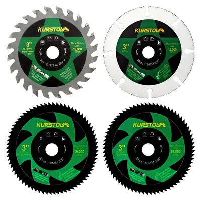 Image de Jeu de lames de scie - 4 pièces, pour bois, métal et plastique