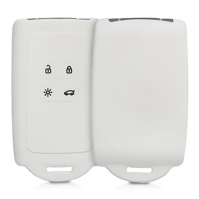 Produktbild von kwmobile Autoschlüssel Hülle kompatibel mit Renault 4-Tasten Smartkey Autoschlüssel (nur Keyless Go) - Silikon Schutzhülle Schlüsselhülle Cover in