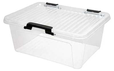 Image de Boîtes à charnières 11L 40x30x17cm Transparent Couvercle Rangement Coffre à jouets