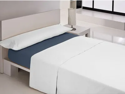 Immagine prodotto di Lenzuolo a pieghe happy home mix di colori blu letto de 135