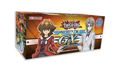 A product box for the Yu-Gi-Oh! Trading Card Game Speed Duel GX: Midterm Paradox Mini Box.