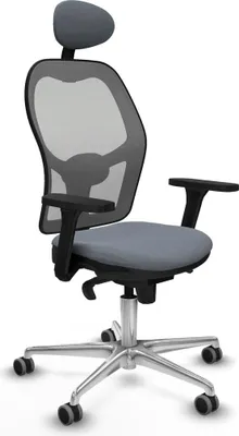 Image de Chaise de bureau avec appuie-tête Piqueras y Crespo 3D086G1 Gris