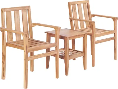 Produktbild von 3-tlg. Bistro-Set Teak Massivholz