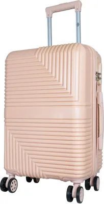 Produktbild von ABS Hartschale Reise Koffer Trolley aufrecht rolllbar Weekender Barcelona Rosé Gr. M