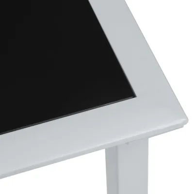 Produktbild von "2026 Aktion"Esstisch/Outdoor Tisch - Gartentisch - moderne Design - Balkontisch - Schwarz und Silbern 41x41x45 cm Stahl und Glas DEMöbel 5140073