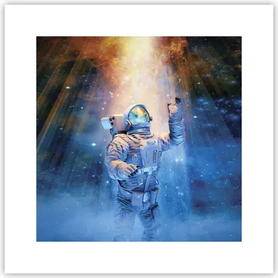 Produktbild von Poster - Poster ohne Rahmen - Astronaut Licht Kosmos - 30x30 cm - Wand Bild - Wanddeko - Wandbilder - Kunstposter - Wandposter - Bilder - Kunstdruck - Wanddekoration - Wandbild - P2XAC30x30-4672