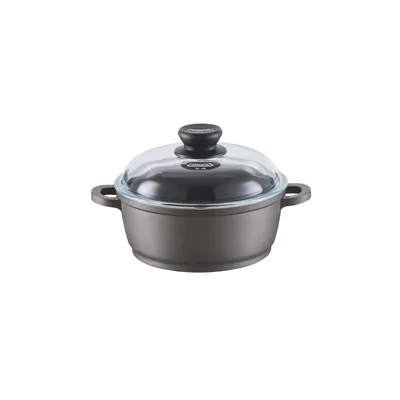 Image de Casserole avec couvercle en verre 16, 20 ou 24 cm, aluminium, gris - Bonanza®