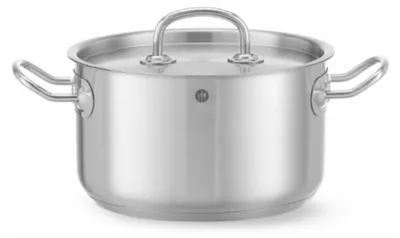 Zdjęcie produktu dla Garnek Średni Kitchen Line Z Pokrywką 3,5 L Śr. 200 X 115 H - Hendi 836200