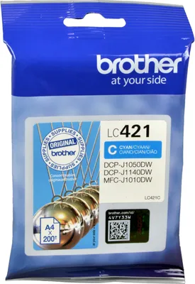 Produktbild von Brother LC421C, Cyan, 1 Stück(e), 200 Seiten, Einzelpackung