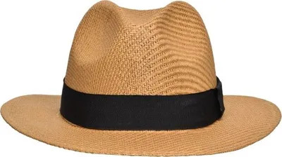 Produktbild von Stilvoller Hut in leichter Sommerqualität caramel/black, Gr. L/XL