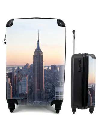 Produktbild von MuchoWow® Koffer Handgepäck Trolley Rollkoffer Kleine Reisekoffer mit 4 Rollen - USA - New York - Gebäude - Cabin Size < 55x40x23 cm & 55x40x20 cm - Fotokoffer - Kabinenkoffer - Boardgepäck - Reise-Box - Reisekoffer - Reisegepäck - Koffer mit Bild - Trolley für Kinder