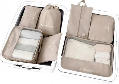 Produktbild von Reiseorganizer Set 7-teilig, Kompressionscube, Kofferbox für Kleidung
