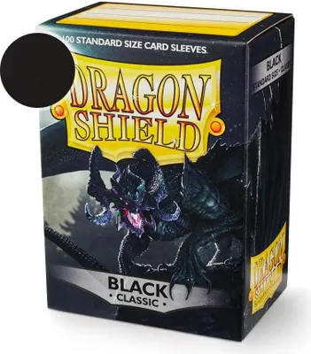 Zdjęcie produktu dla Koszulki ochronne na karty Dragon Shield - Standard Sleeves Classic Black (100 szt.)