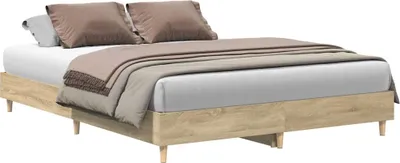 Image de Cadre de lit sans matelas chêne sonoma 140x200 cm