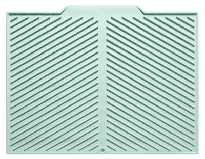 Image de INF Tapis égouttoir en silicone pour plan de travail — Résistant à la chaleur, antidérapant, séchage rapide et protection Vert Moyen