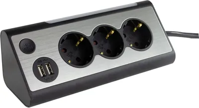Produktbild von REV LIGHT SOCKET 3-fach Steckdosenleiste + 2x USB