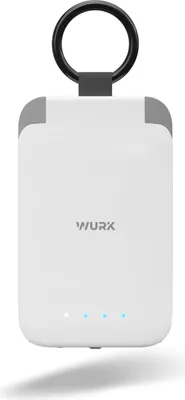 Produktbild von WURK Tragbare Mini-Powerbank 2000mAh Kompakte Externer Akku Power Bank USB C Handy Ladegerät Notladegerät Schlüsselanhänger-Ladegerät Ultra-kompakter Mini-Akku-Schnelllade-Backup-Powerbank (Weiss)