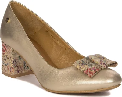 Zdjęcie produktu dla Buty Maciejka czółenka damskie skórzane złote 3356A25001