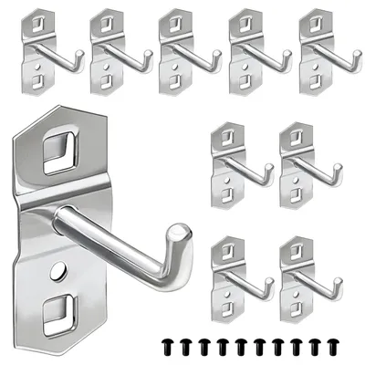 Lochwandhaken-Set, 10 Stück, 50 mm, verzinkter Stahl, mit Sicherungsstiften