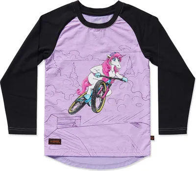 Produktbild von Kids Ride Shotgun Unicorn Windproof Jersey, purple, Gr.4/98-104