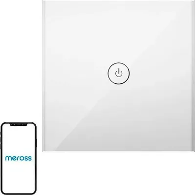 Image de Commutateur mural 1 voie Smart Wi-Fi Meross - Bouton tactile