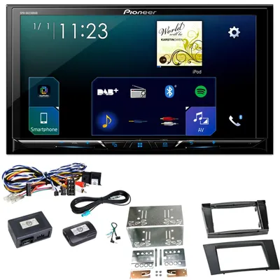 Produktbild von Pioneer SPH-DA230DAB CarPlay Einbauset für Mercedes E Klasse W211 CLS W219