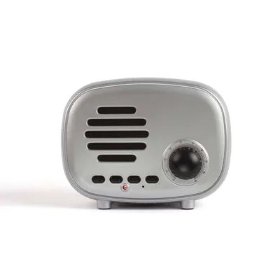 Produktbild von LIVOO Lautsprecher Bluetooth FM-Radio Mini-Retro mit Mikro Akku TES202S silber