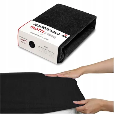 Produktbild von Łóżkoholicy Spannbettlaken Frotte 80x160 cm Schwarz Dick