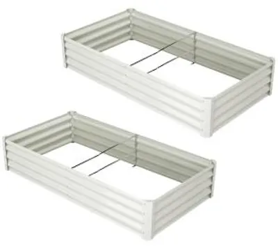Zdjęcie produktu dla Hochbeet Metall Gartenbeet Pflanzkasten Weiß
